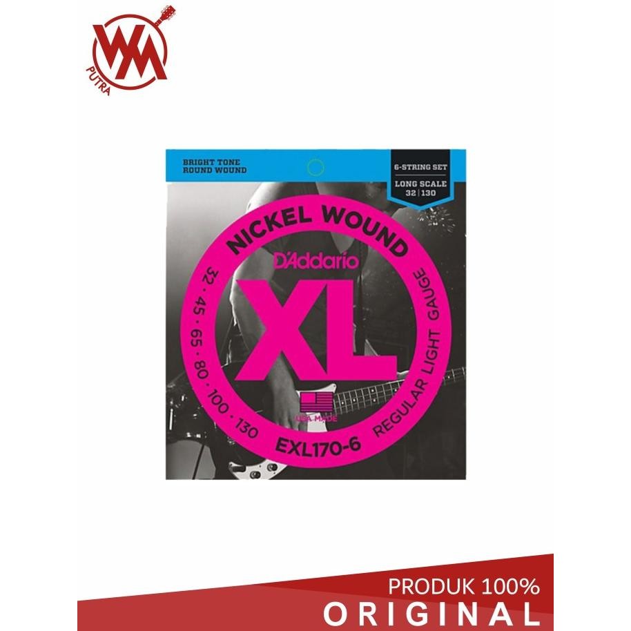 D'Addario Bass Guitar String Long 6 String Exl-170-6 Co