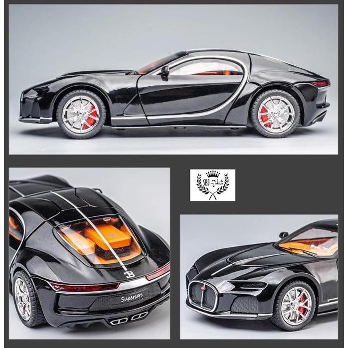Sale Diecast Mobil Bugatti Atlantic Skala 1:24 Ukuran Besar Mainan Koleksi Pajangan Vehicle Model