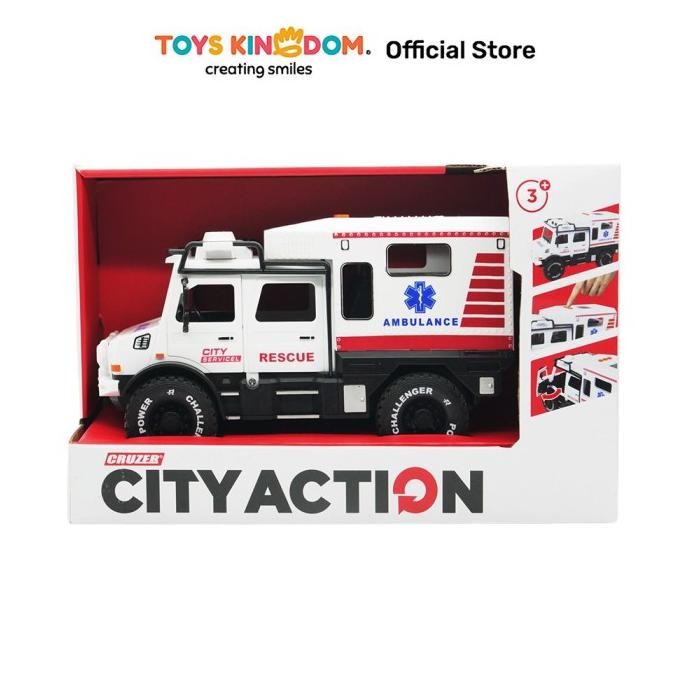Sale Toys Kingdom Cruzer 1:16 City Action Friction Ambulance Toys Kids Toy Mainan Anak Mobil-Mobilan