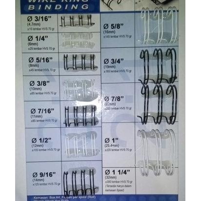 

Spiral Kawat A4 No. 3 type 3/16" = 15 lembar (4,7 mm)