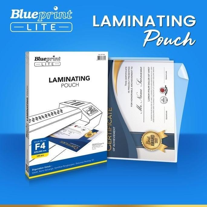 

Blueprint Lite Plastik Laminating 85 Mikron F4 Pouch Film