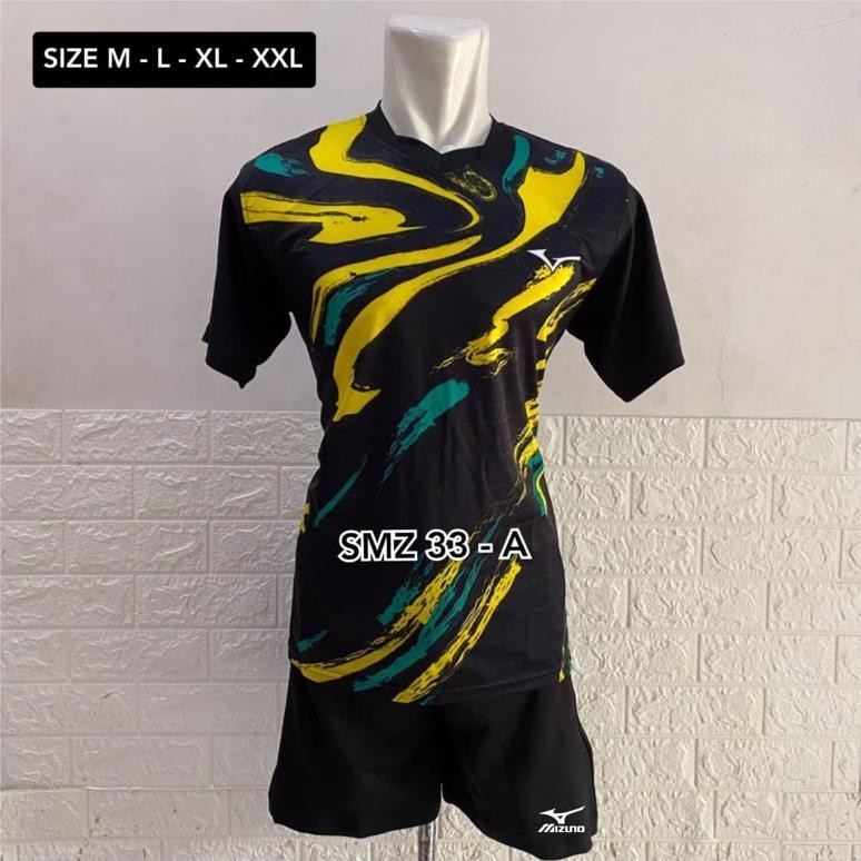 Setelan Voli Mizuno/Kostim Voli/Paket Voli Baju Dan Celana Voli Mizuno Murah