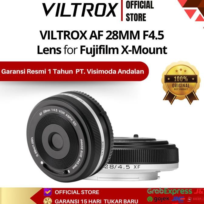 Bisa Gosend Viltrox 28Mm F4.5 Pancake Lens For Fujifilm X Mount