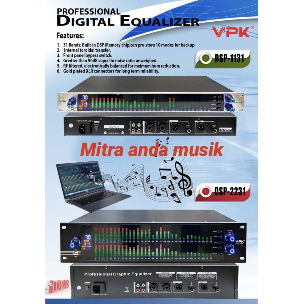 Equalizer Digital Profesional Dsp1131 31 Band Co