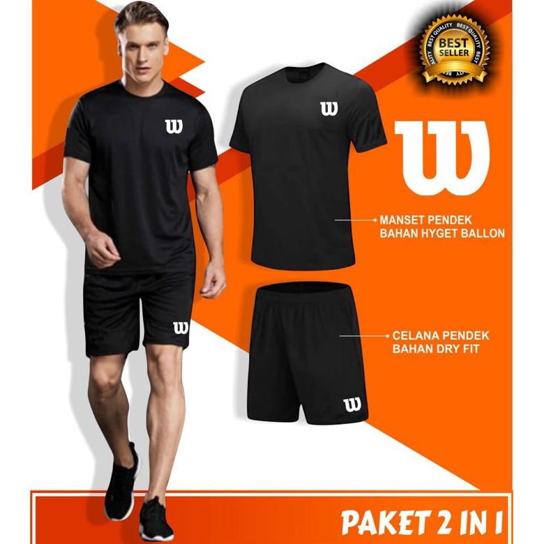 Baju Tenis Wilson Dan Celana Pendek Wilson Celana Olahraga Tenis Murah