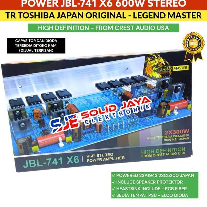 Sale Kit Power Amplifier For Jbl-741 X6 Power Hi Fi Hi-Fi Amplifier Stereo 600W 600 Watt W Jbl741 X6