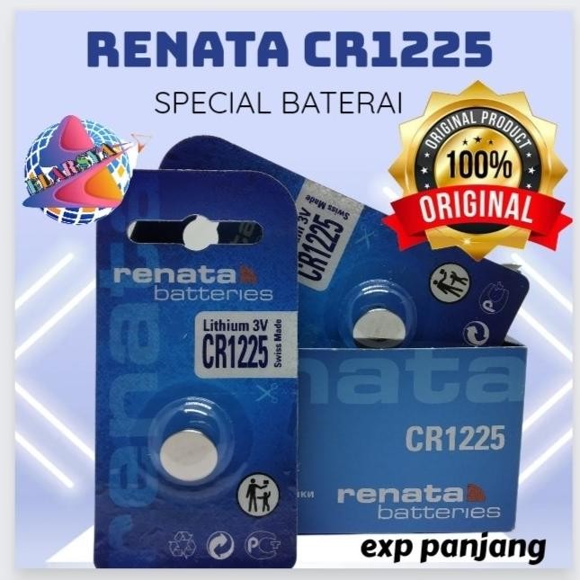 Baterai Renata CR1225 ORIGINAL Lithium Battery 3V Batrai CR 1225 HEMAT