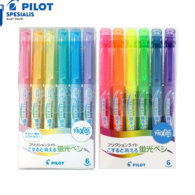 

TERBARU - PILOT FRIXION LIGHT SET 6 / HIGHLIGHTER FRIXION SFL-60SL-6C