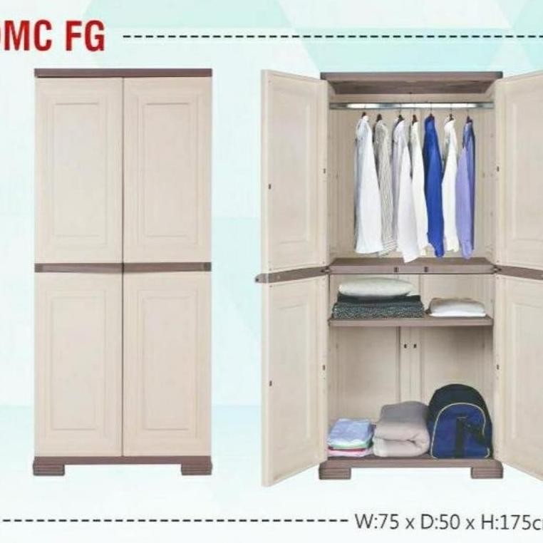 OLYMPLAST - OMC FG - Lemari OMC Olymplast 2p | Lemari GANTUNG Pakaian Plastik Jumbo Minimalis | Rak 