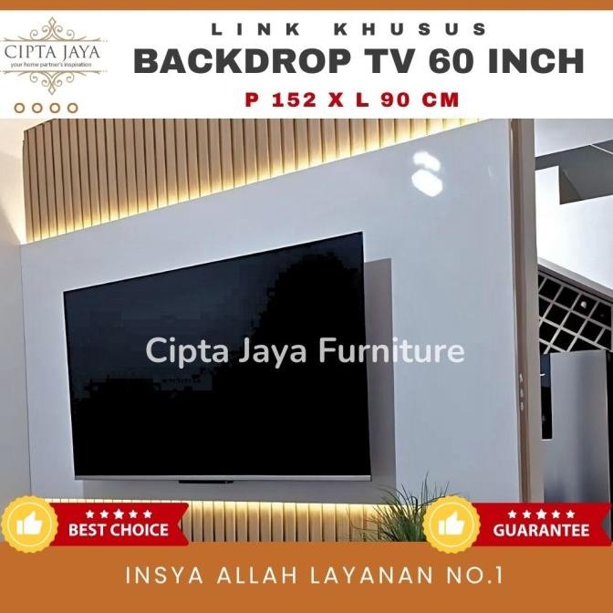 CO Cipta Jaya - Backdrop tv buffet bufet rak Tempat Tatakan Tv Digital 60 inc atau panjang 152 cm le