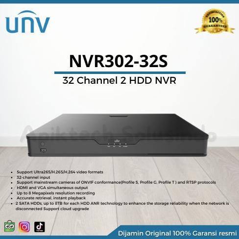 Grosir Nvr Unv 32 Channel 2 Hdd Nvr/ Nvr302-32S Onvif