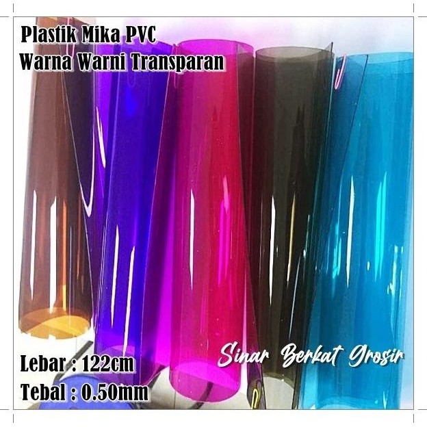 

Plastik Mika Lentur Warna Warni PVC Flexible Tebal 0.50mm Lebar 122cm murah