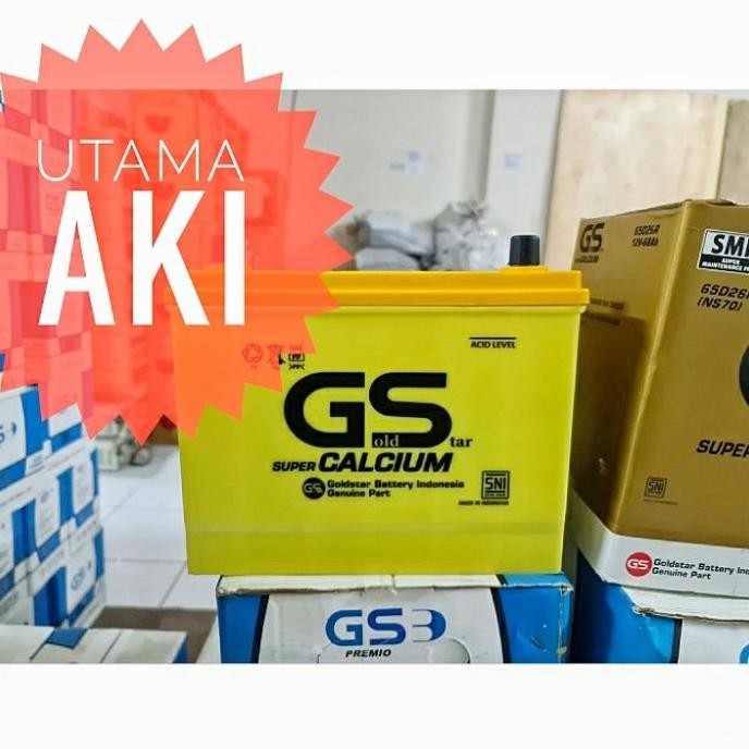 BEBAS ONGKIR - AKI KERING MOBIL GS G MFCC NS 70 / NS70 / 65D26R SUPER CALCIUM