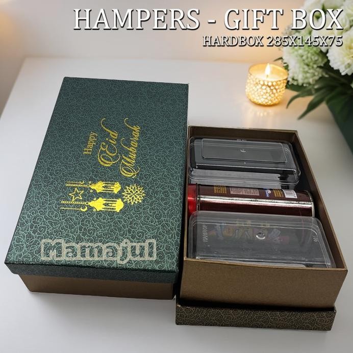 

Kotak Kado Hampers Spesial Hari Raya Idul Fitri - Happy Eid Mubarak - Kosong Tanpa Isi - Hard Box - Gift Box murah