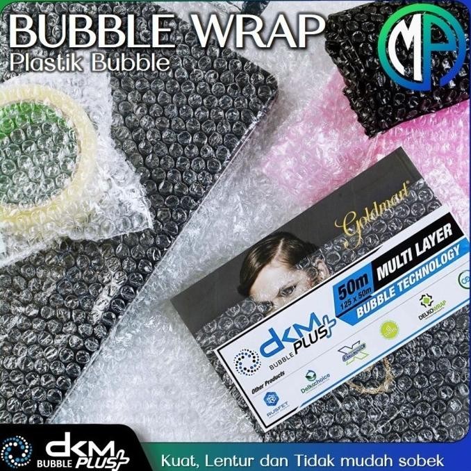 

Plastik Buble Bubble Wrap Roll 125cm x 50m Bening / Hitam DKM+ Rusfet murah