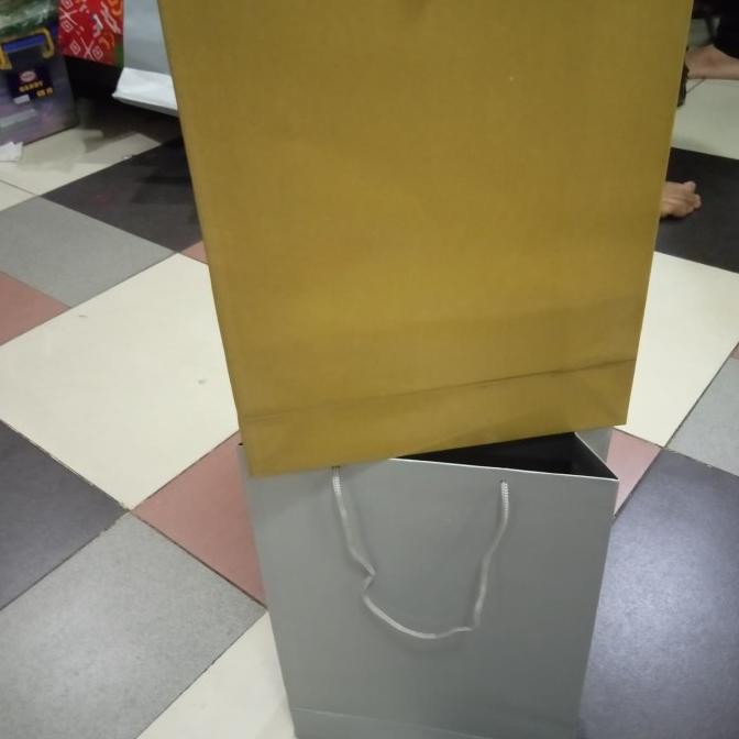 

paper bag bahan dupex gold & silver/12pcs murah