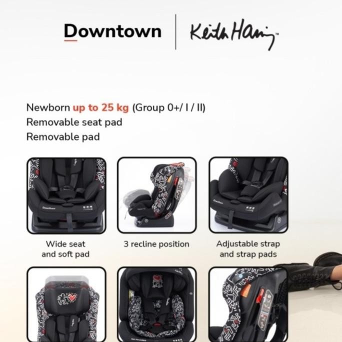 Grosir Carseat Cocolatte Downtown Black Keith Haring / Kursi Mobil Anak