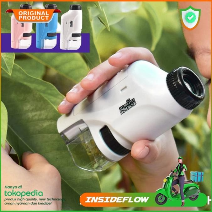 

Mikroskop Edukasi Anak Mini Pocket 60X-120X Magnification Microscope