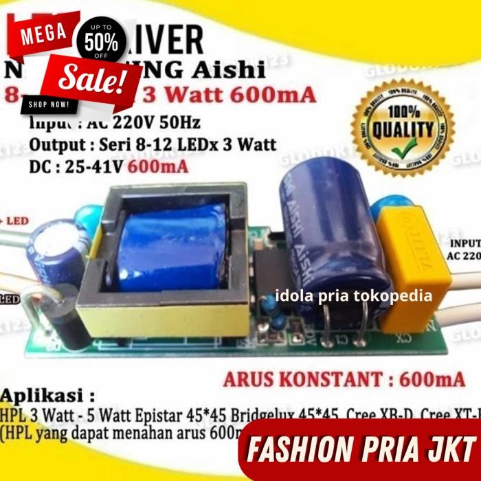 LED DRIVER LED 8-12 WATT 8-12W AC DC 600 MA PCB BOARD TANPA CASING BOX BY PRIA JKT BEST SELLER