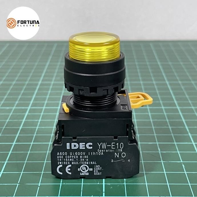 Idec Push Button Lamp 1No 1Nc Led 220/24V Yellow 22Mm New Stok