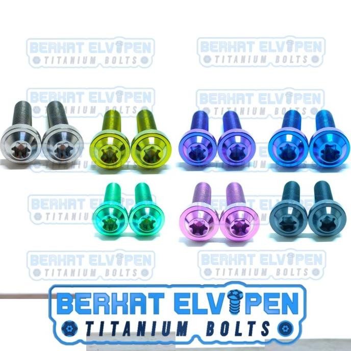 BAUT TITANIUM BREKET KALIPER KE SHOCK DEPAN BEAT SCOOPY GENIO VARIO ORIGINAL