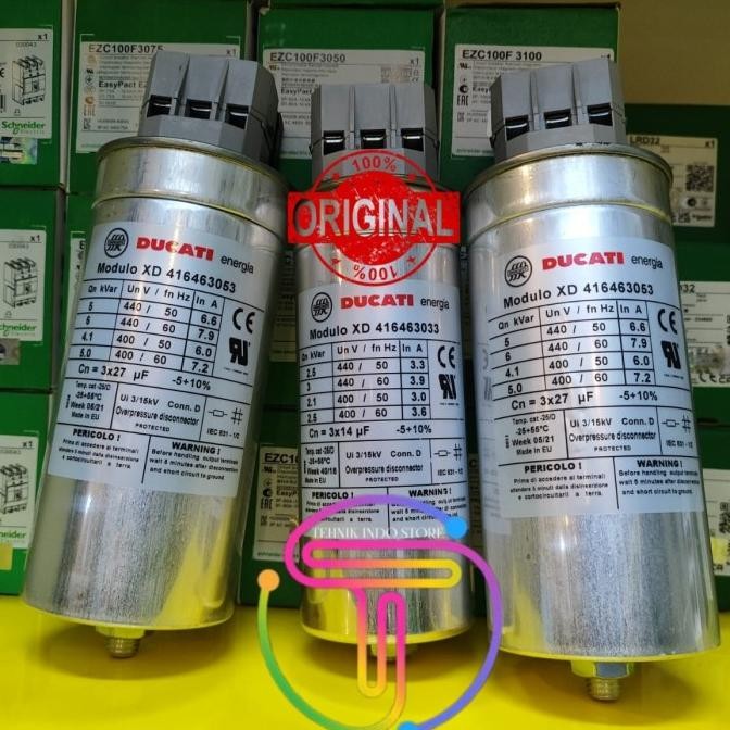Capasitor Ducati 12,5 Kvar 415V - 12,5Kvar Capasitor Panel Ducati Ori New Stok