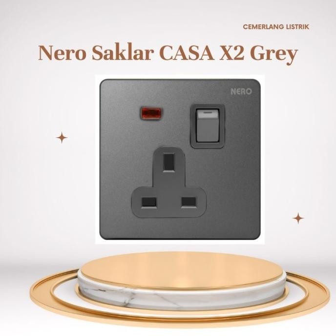 Promo NERO Stopkontak AC casa grey - X21311VD -GR COD
