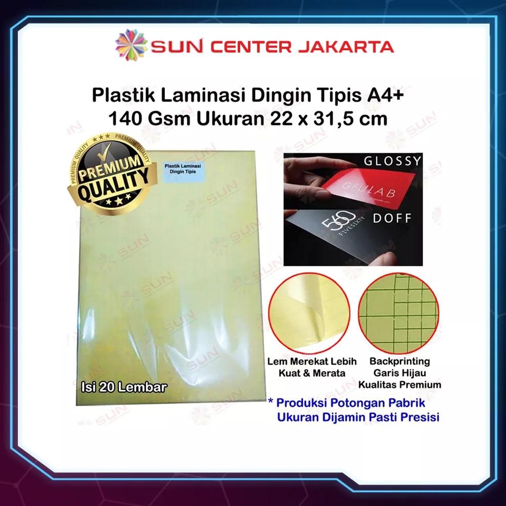 

Um57 Plastik Laminasi Dingin 140 Gram A4 Isi 20 Lembar - Motif Glossy Mengkilap, Doff Matte (Lapisan Sticker Bening Transparant Pelapis Laminating Kertas Foto Glossy Photo Paper) Cold Lamination