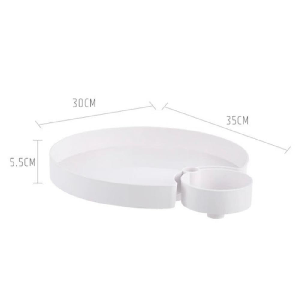 Key Tray Putih Aesthetic Table Tray Bulat Nordic Decoration Foyer Tempat Aksesoris Nampan Makanan Pl