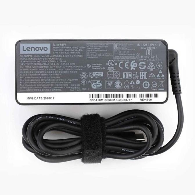 Produk Baru Adaptor Charger Lenovo Thinkpad L380 L480 L580 X270 X280 (USB C) ORI