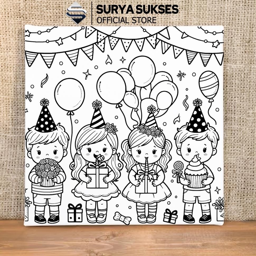 

Ul-64 Diy Paint Kit One Set Canvas Board - Kanvas Lukis Sketsa Set 20 X 20 Cm Canvas Gambar