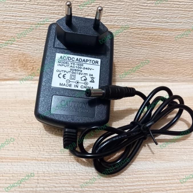 Adaptor Speaker Portable 15V/3A Original Adapter Yx-1530 New Stok