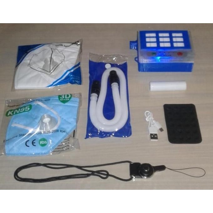 MASKER AIR MASK PRO (MASKER + KIPAS + HEPA FILTER) SEPEDA OLAH RAGA TERMURAH