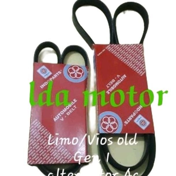 Tali Kipas V Belt Komplit Alternator Ac Power Steering Toyota Limo Vios Old Gen 1 Tahun 2003-2007 Ke