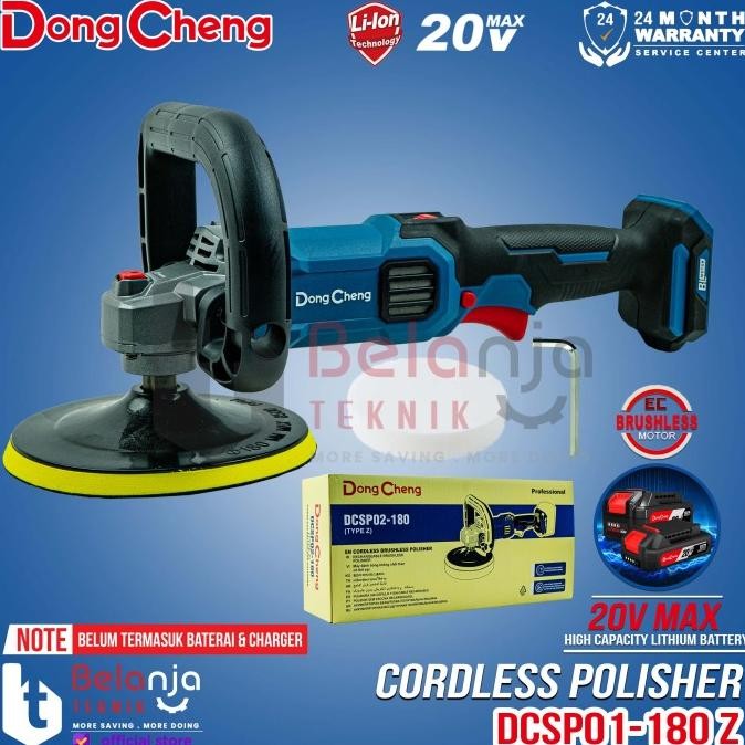 Dongcheng Mesin Poles Mobil Polisher Cordless DCSP02-180Z Unit Only