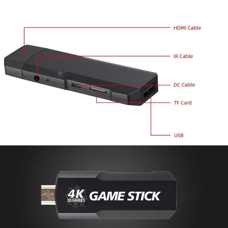 4K Game Stick Gen 2 Retro Game Console Wireless Gamepad Video Game Retro murah