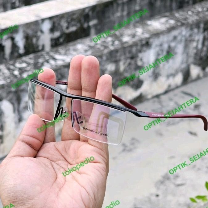 Terbaru Frame Kacamata Pria Sport Porsche Design Titanium Kacamata Minus Baca