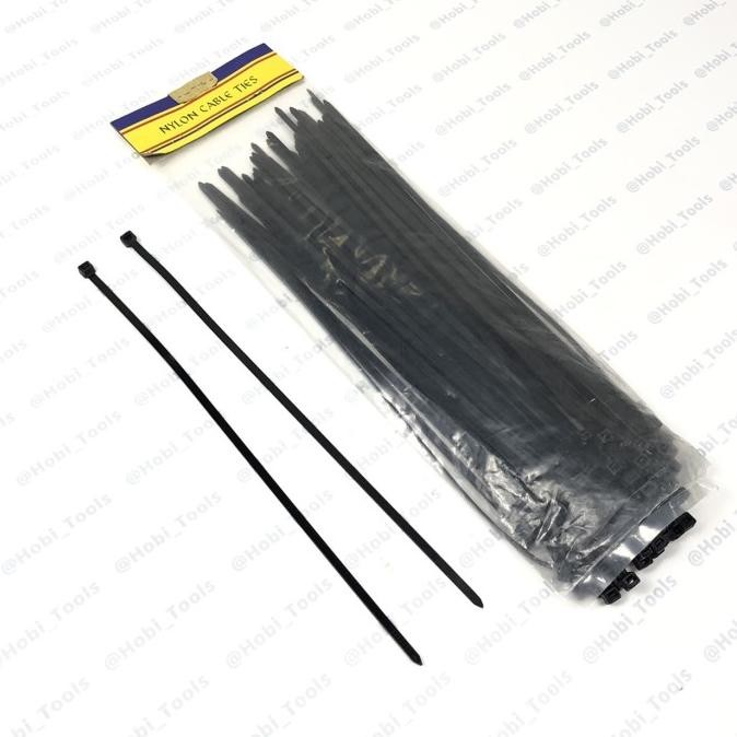 

ready KABEL TIES HITAM 4.8 X 30CM - ZIP TIES 4.8 X 300 MM murah