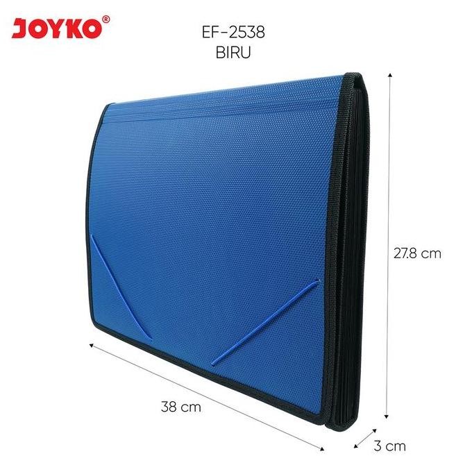 

ready Joyko Expanding File Folio F4 13 Pockets Filing Folder Black Blue Grey / Map Harmonika Dokumen Arsip Hitam Biru Abu EF-2538 murah