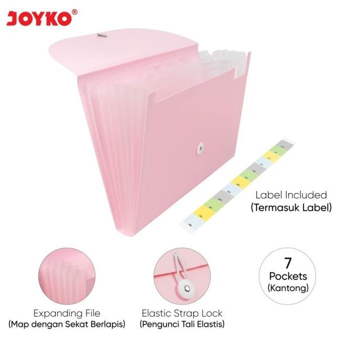 

ready Expanding File Map Harmonika JOYKO EF-8F4 Pastel Color 7 Pocket murah