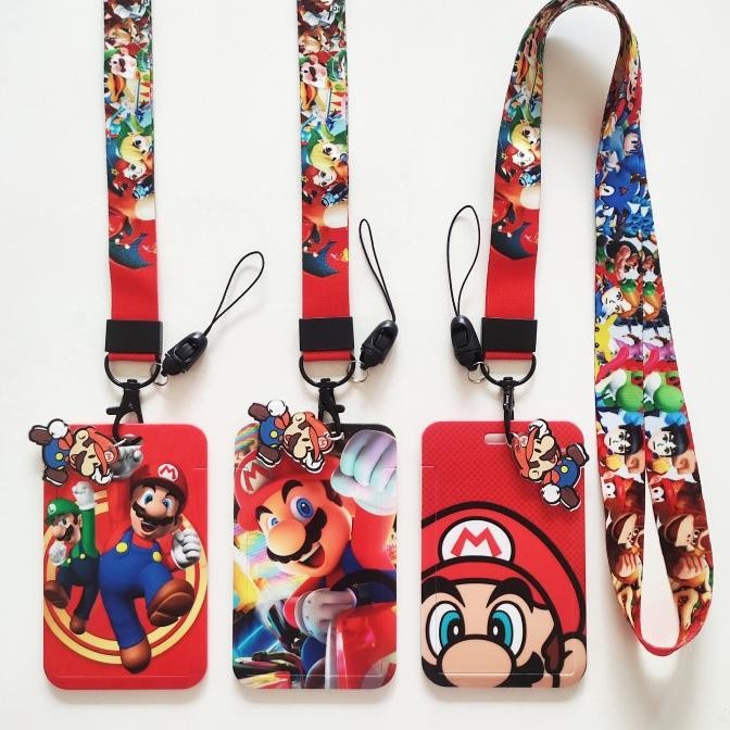 

ready ID Card Holder Name Tag Lanyard / Kalung Wadah Kartu Super Mario Bros murah