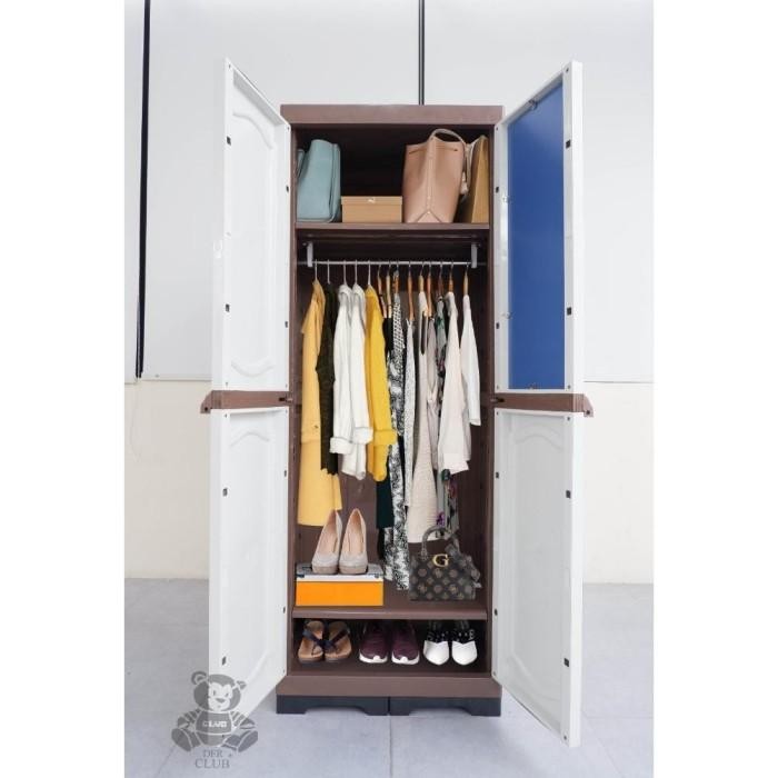 Lemari Plastik Club Premium Prada (FULL GANTUNG) Lemari BAJU PLASTIK