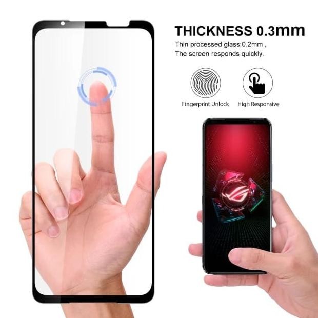 TEMPERED GLASS FULL COVER FULL SCREEN for ASUS ROG PHONE 5S PRO murah
