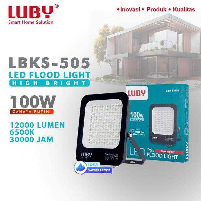 Luby Lampu Sorot Luby 100W Lbks-505 / Lampu Led Sorot 100Watt Luby Lbks505 Co