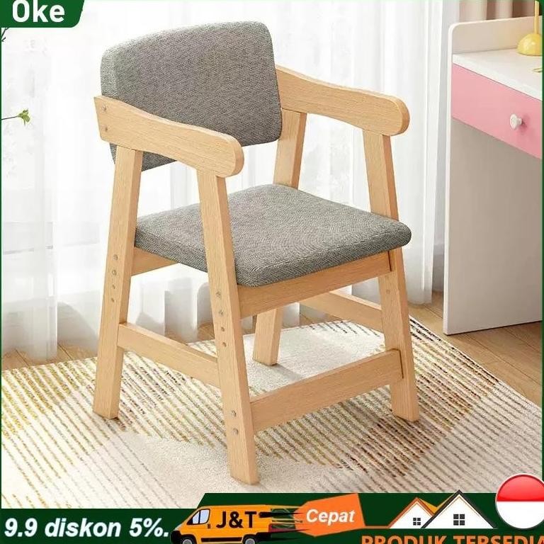 Kursi belajar Kursi Kantor Minimalis Office chair Tinggi disesuaikan kursi kayu solid