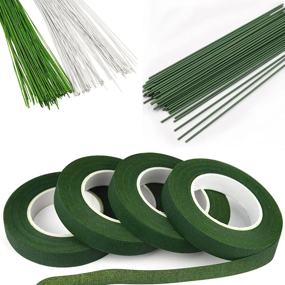 

Crinkled Crepe Paper Decorative Floral Tapes Stem Wire For Christmas Children'S Day Party Kid Child Diy Handmade Flower Material