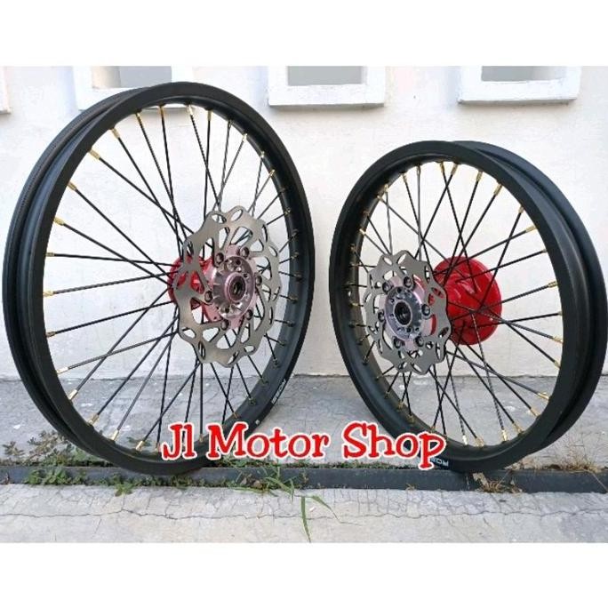 PAKETAN WheelSet VELG KLX CRF WR 16 19 18 21 Set - VELG TRAIL TROMOL JARI2 KLX150 CRF150 WR155 CRF15
