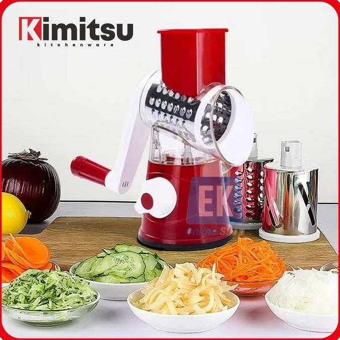 PARUTAN SAYUR STAINLESS KIMITSU KVG-180 | PARUTAN SAYUR PUTAR | PENGIRIS SAYUR | PEMOTONG SAYUR | PE