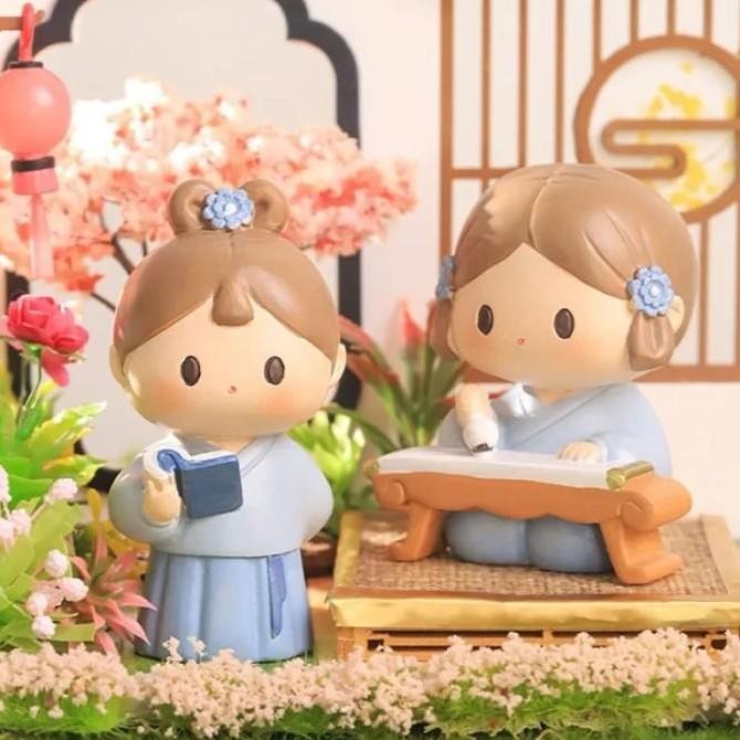 Couple Chinese Student Set (2PCS) Pajangan Meja Dekorasi Lucu