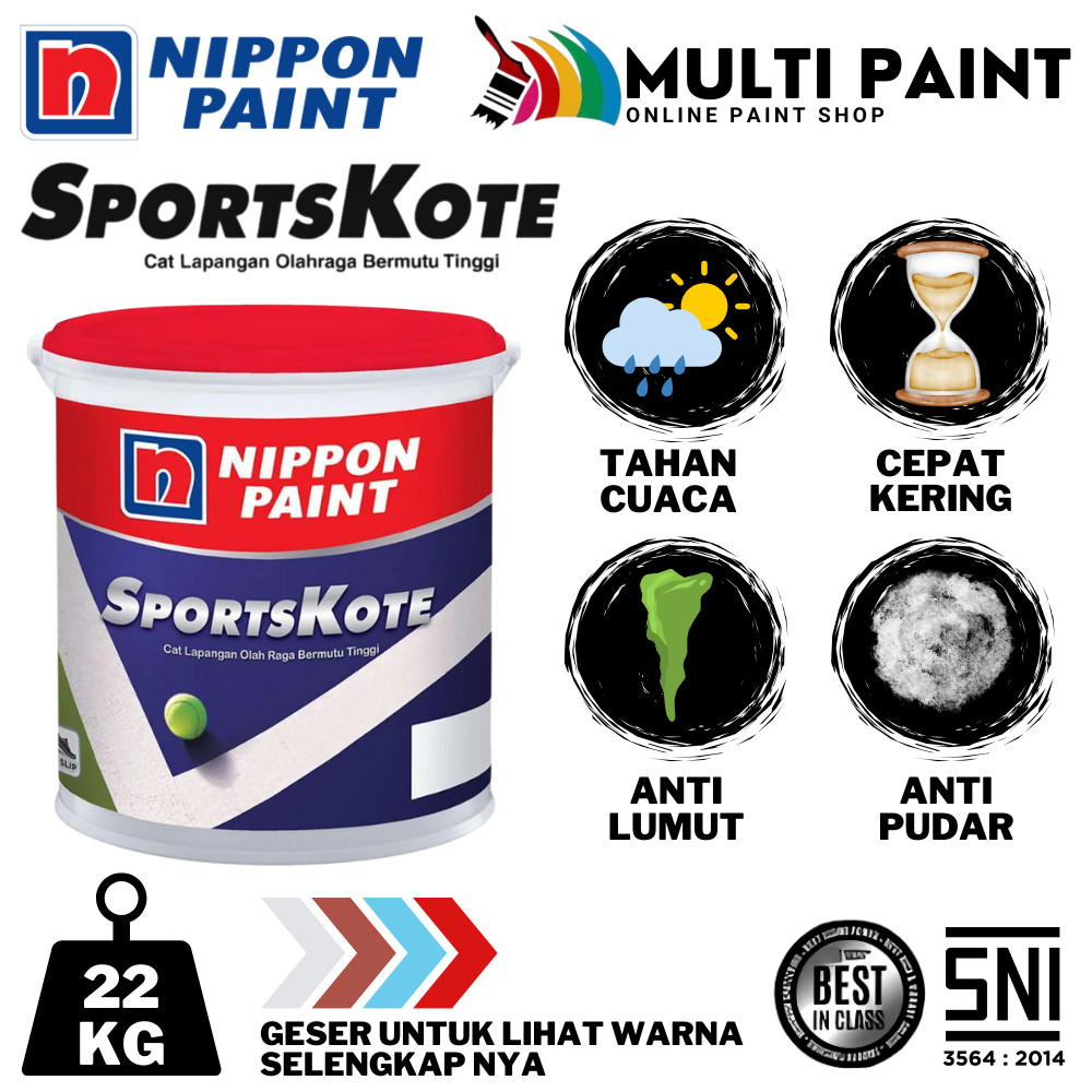 NIPPON PAINT SPORTSKOTE 22KG CAT LAPANGAN CAT LANTAI NIPPON PAINT CAT MARKA JALAN NIPPON 22 KG